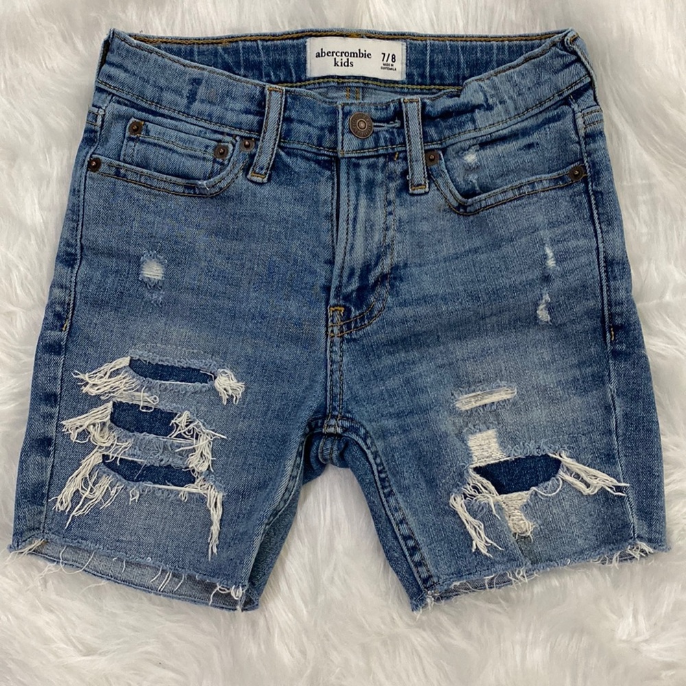 Abercrombie Kids Destroyed Jean Shorts